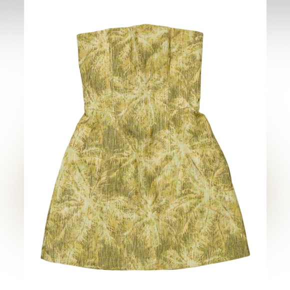 Scanlan Theodore Tinsel Linen Strapless Dress - Picture 7 of 8